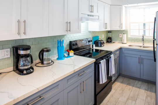 Kitchen in unit at Island Club