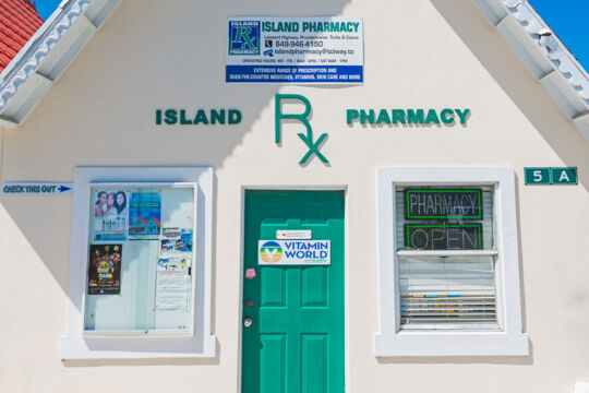 Exterior entrance to Island Pharmacy