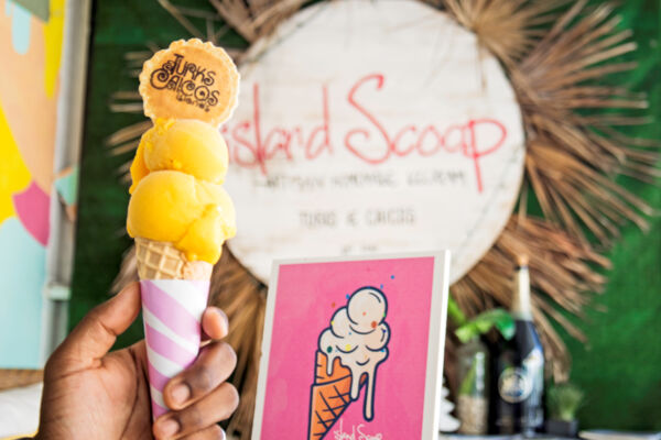 Ice cream cone from Island Scoop