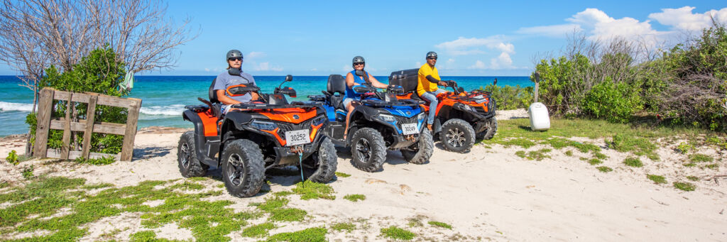 ATV tour near the beach on Grand Turk