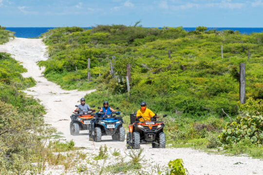 ATVs on a trail on Grand Turk