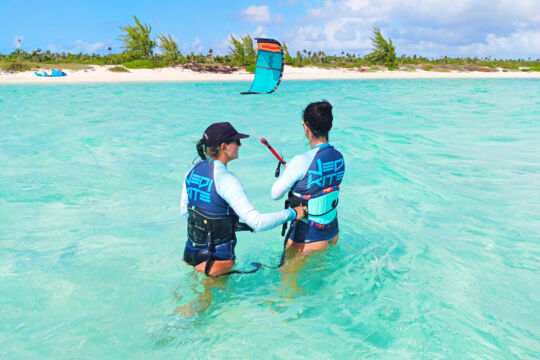 Kiteboarding lessons at Long Bay Beach