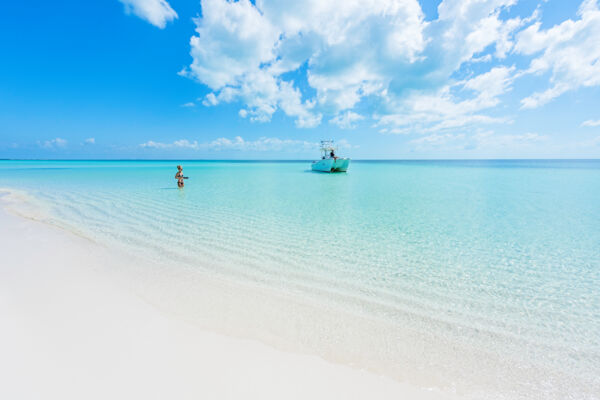 Boat near a beautiful beach