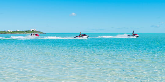Jet ski tour in the clear water of the Turks and Caicos