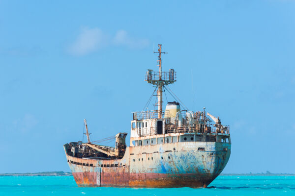 The La Famille Express shipwreck in the Turks and Caicos.