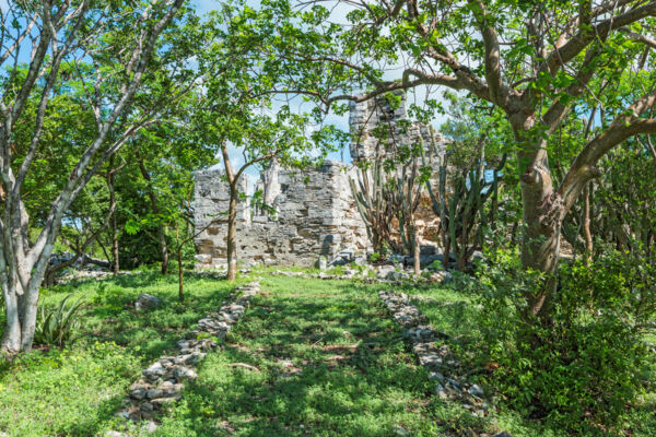 Walking path at the tourist attraction of Cheshire Hall Plantation on Providenciales