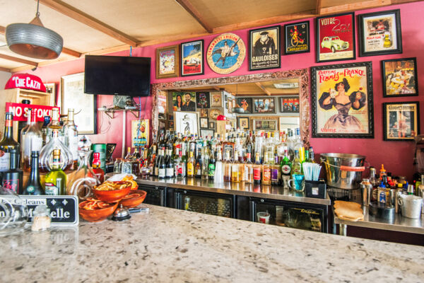 Bar at Le Bouchon Village restaurant in the Turks and Caicos