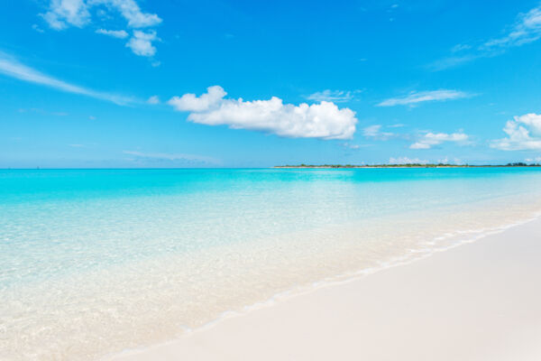 Calm ocean water at Leeward Beach on Providenciales