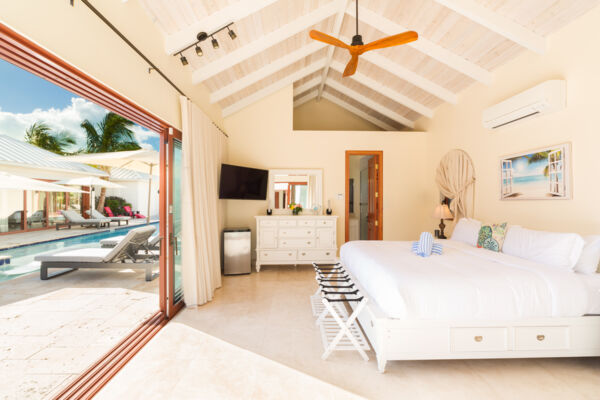 Bedroom in a luxury villa