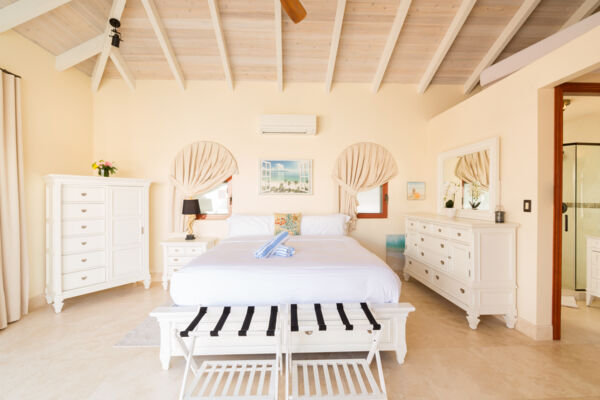 Bedroom in a luxury villa