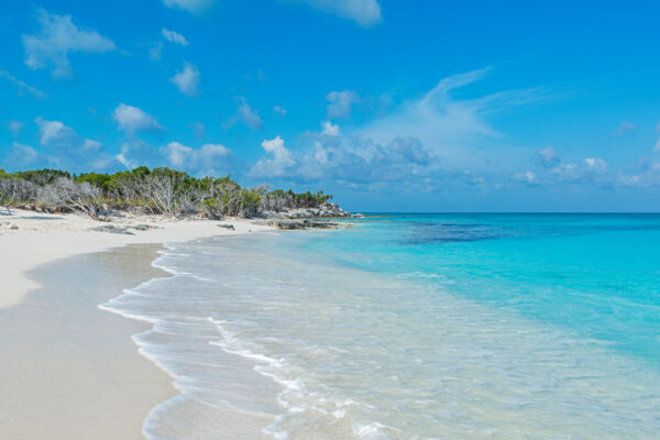 The beach at Little Water Cay