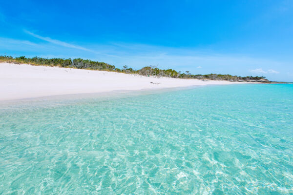 Beautiful beach at Little Water Cay in the Turks and Caicos