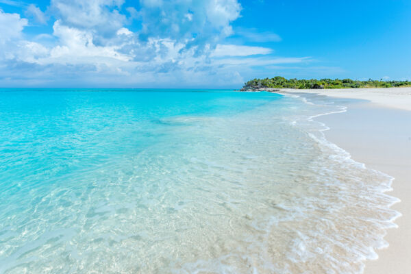 Beautiful ocean water at Half Moon Bay in the Turks and Caicos