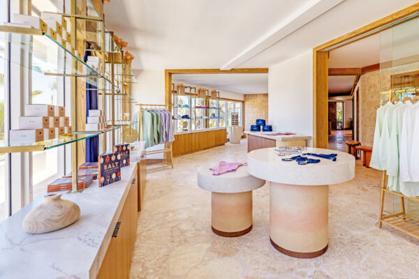 Interior of a luxury boutique on South Caicos.