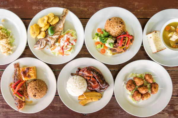 Overhead view of food from Mangrove Bay Restaurant