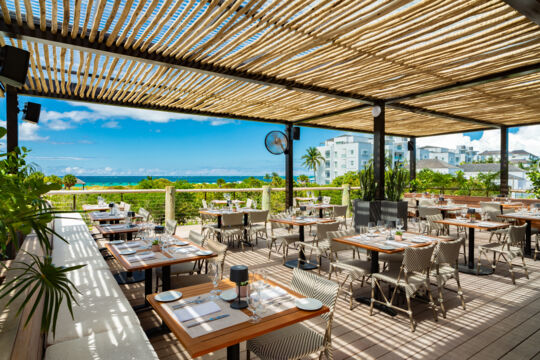 Outdoor deck at The Marine Room