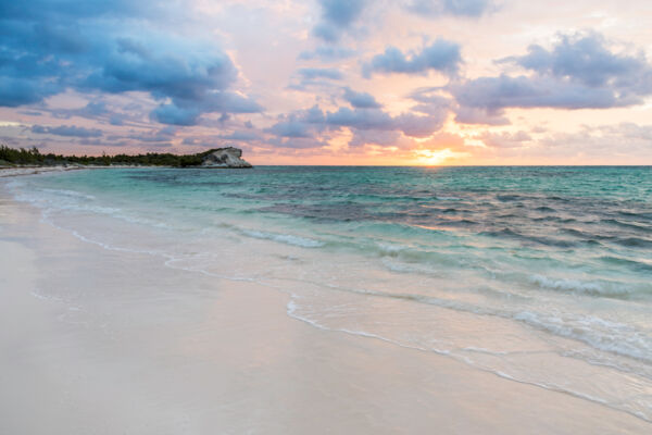 Sunrise on the beach at McCartney Cay