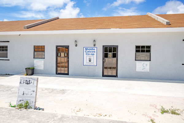 Shop at a plaza in Turks and Caicos. 