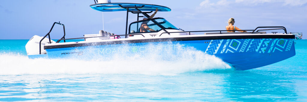 Moana Charters Axopar boat in the Turks and Caicos