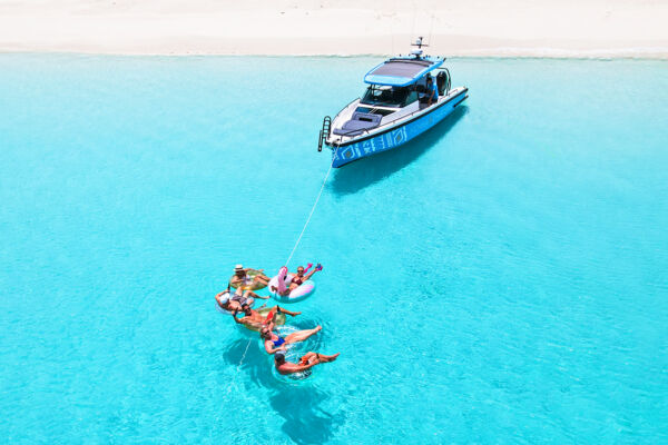 Moana Charters in the clear waters off Water Cay in the Turks and Caicos