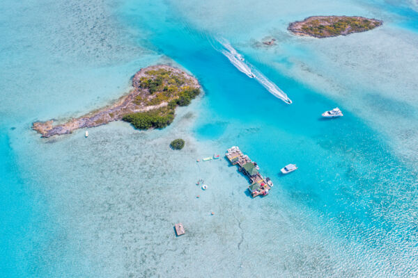Aerial view of Noah's Ark in the Turks and Caicos