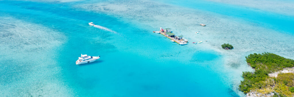 Aerial view of Noah's Ark in the Turks and Caicos