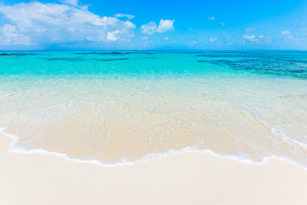 Turquoise water and reefs at North Bay Beach