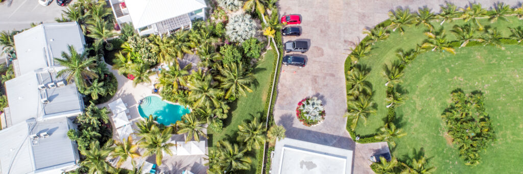 Aerial of the Oasis at Grace Bay