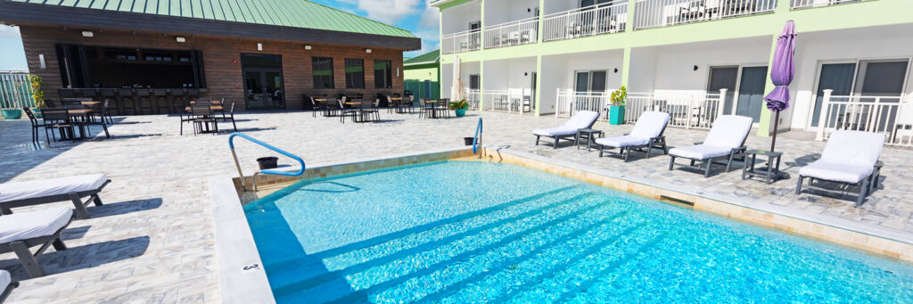 Pool at a resort on North Caicos.