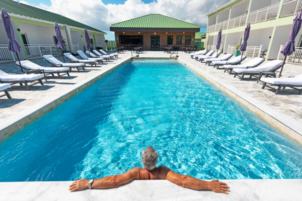 Pool at a resort on North Caicos.