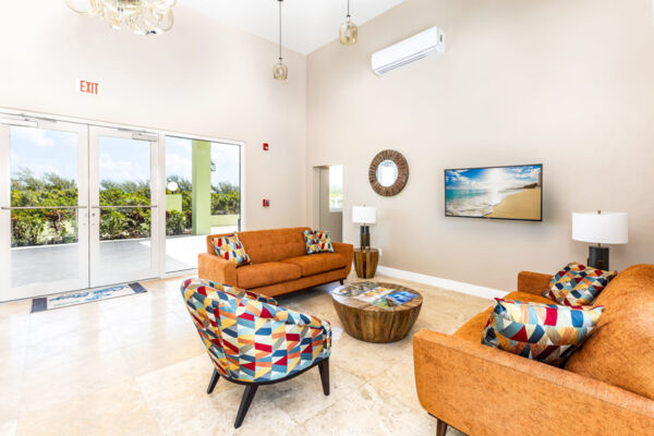 Lobby at Ocean Breeze Resort, North Caicos.