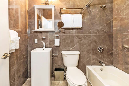 Hotel bathroom on North Caicos.