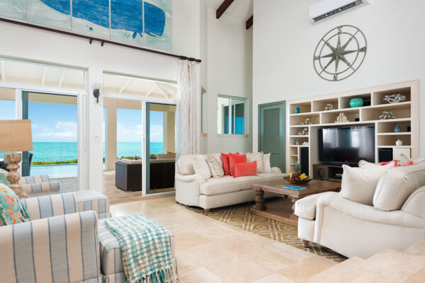 Living room at Ocean Palms Villa