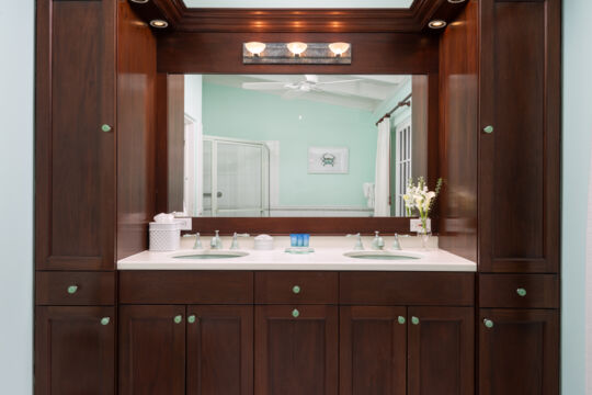 Master bathroom at On the Rocks Villa