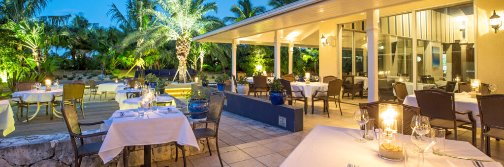 Courtyard dining at Opus Wine Bar and Grill