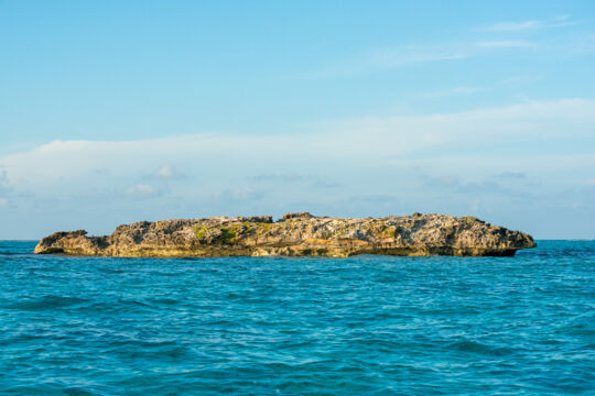 Small rocky island in the ocean