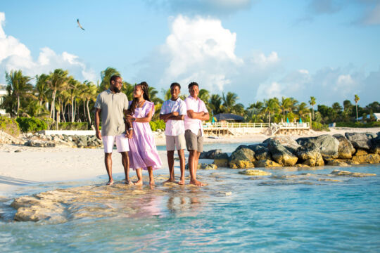 A family photo shoot in the Turks and Caicos