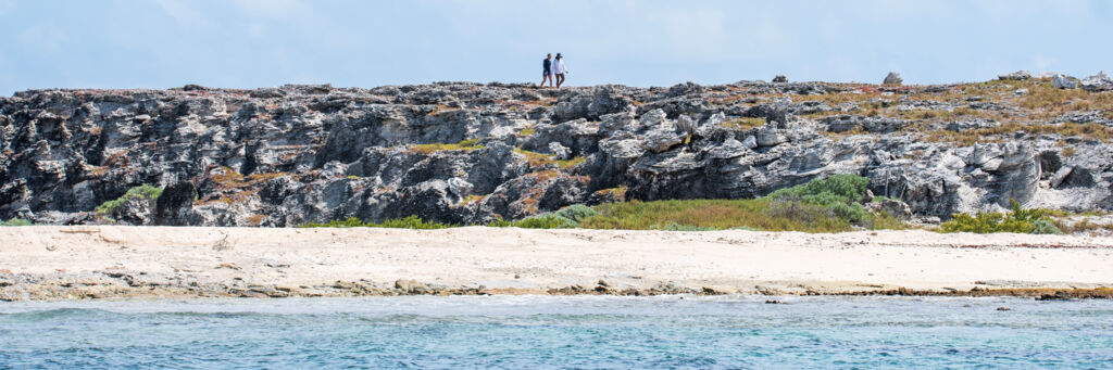 Small limestone cay and beach