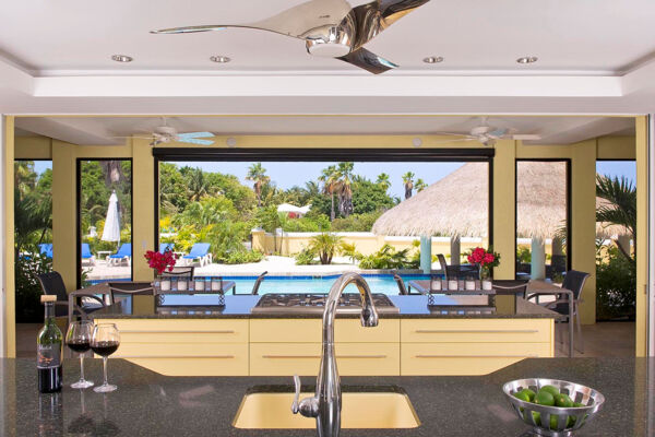 Poolside kitchen at Pelican Vista