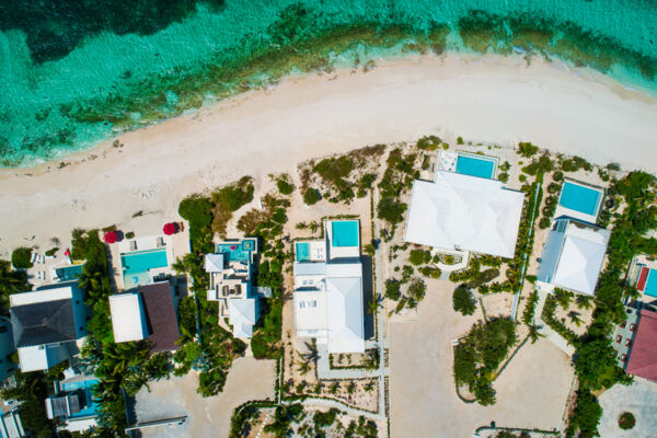 Aerial view of Plum Wild villa