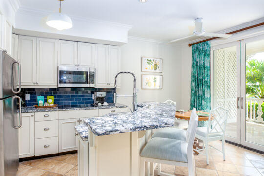 Kitchen in suite at Point Grace