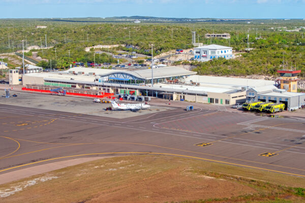 Aerial view of the Providenciales International Airport