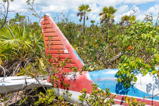 Aircraft crash site in the Turks and Caicos