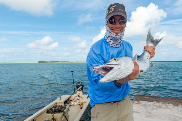 Large barracuda caught in the Turks and Caicos