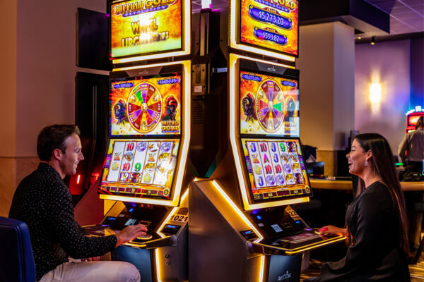 Slot machines at The Casino in Turks and Caicos