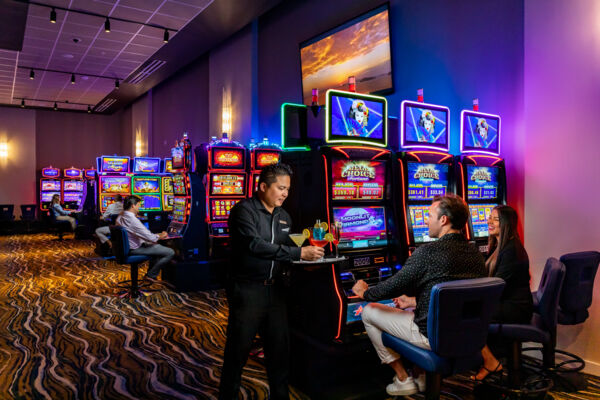 Slot machines at the Ritz-Carlton casino