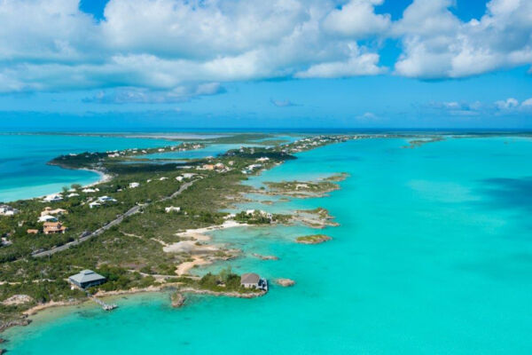 Aerial view of the Chalk Sound region