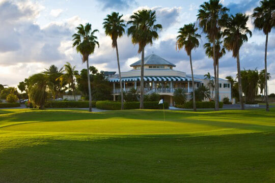 Clubhouse and golf course at the Royal Turks and Caicos Golf Club