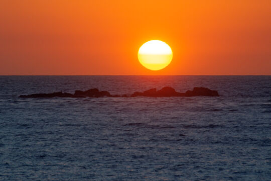 Sunrise over Fish Rock in the Turks and Caicos