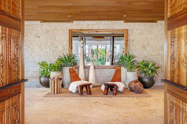 Lobby seating area at Salterra Resort.